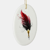 Federnstift mit Goldnippe Keramik Ornament (Rechts)
