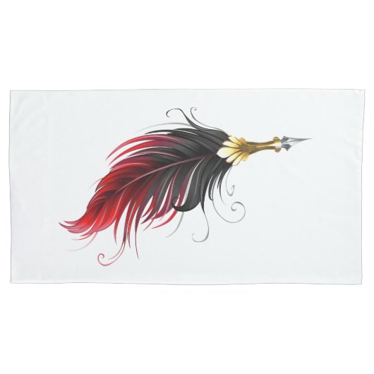 Federnstift mit Goldnippe Kissenbezug (Vorderseite)