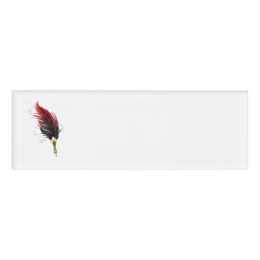 Federnstift mit Goldnippe Namenschild (Vorderseite)