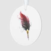 Federnstift mit Goldnippe Ornament (Vorderseite)