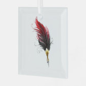 Federnstift mit Goldnippe Ornament Aus Glas (Vorderseite links)