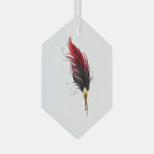 Federnstift mit Goldnippe Ornament Aus Glas (Vorderseite Rechts)
