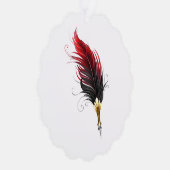 Federnstift mit Goldnippe Ornament Karte (Rechts)