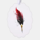 Federnstift mit Goldnippe Ornament Karte (Links)