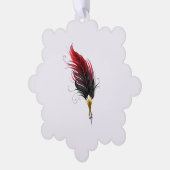 Federnstift mit Goldnippe Ornament Karte (Linke Ecke)