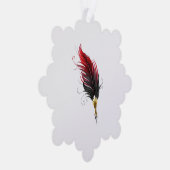 Federnstift mit Goldnippe Ornament Karte (Rechts)