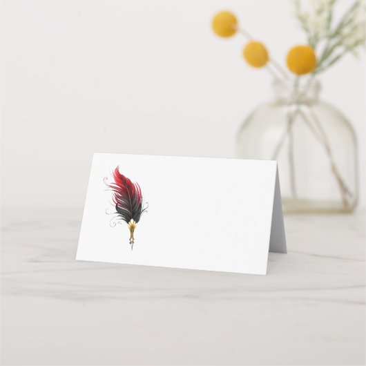 Federnstift mit Goldnippe Platzkarte (Vorderseite)