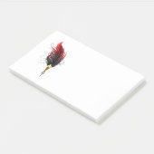 Federnstift mit Goldnippe Post-it Klebezettel (angewinkelt)