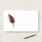 Federnstift mit Goldnippe Post-it Klebezettel (Auf Schreibtisch)