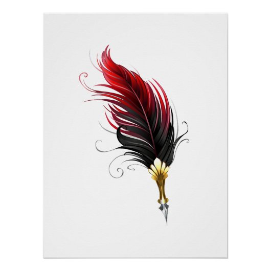 Federnstift mit Goldnippe Poster (Vorderseite)