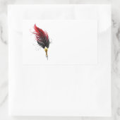 Federnstift mit Goldnippe Rechteckiger Aufkleber (Tasche)