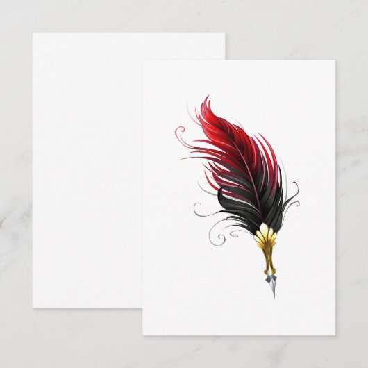 Federnstift mit Goldnippe RSVP Karte (Vorne/Hinten)