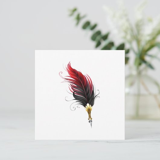 Federnstift mit Goldnippe Save The Date (Stehend Vorderseite)