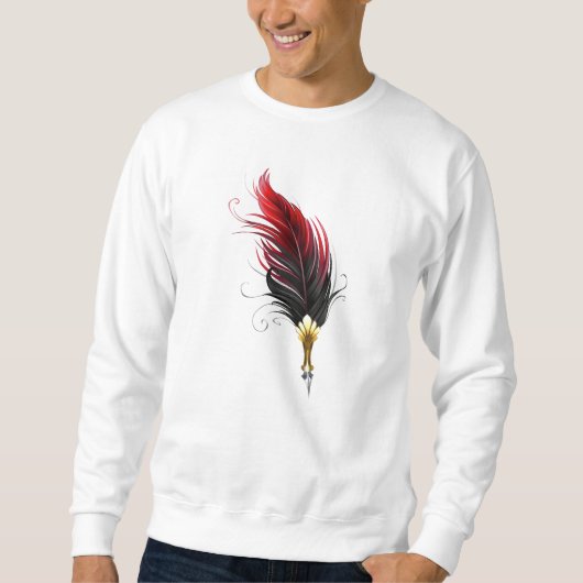 Federnstift mit Goldnippe Sweatshirt (Vorderseite)