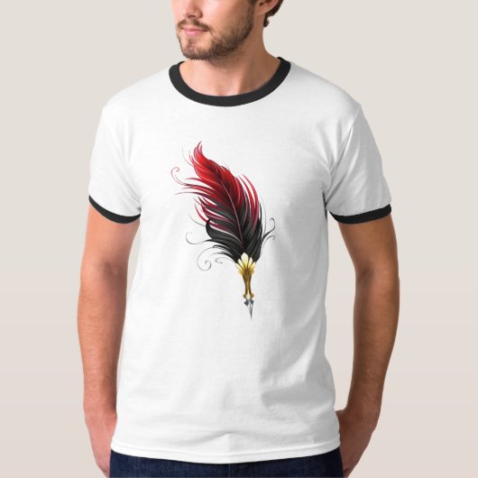 Federnstift mit Goldnippe T-Shirt (Vorderseite)