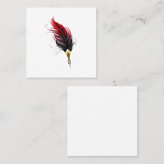 Federnstift mit Goldnippe Telefonnummerkarte (Vorne/Hinten)