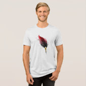 Federnstift mit Goldnippe Tri-Blend Shirt (Vorderseite voll)