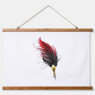 Federnstift mit Goldnippe Wandteppich Mit Holzrahmen
