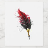 Federnstift mit Goldnippe Weinetikett (Einzelnes Label)