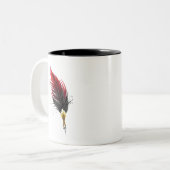 Federnstift mit Goldnippe Zweifarbige Tasse (Vorderseite Links)