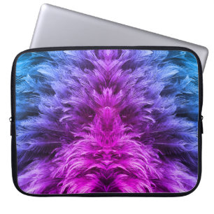 Federpelz lila, blau, rosa laptopschutzhülle