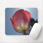 Federpink Tulpe Blume Foto Art Mousepad (Mit Mouse)