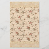 Federromantik viktorianische Rose Briefpapier (Vorderseite)