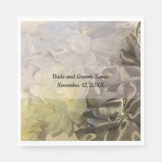 Federseidenmatte Blume Design Serviette (Vorderseite)