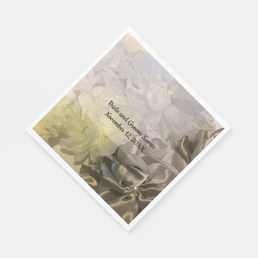 Federseidenmatte Blume Design Serviette (Ecke)