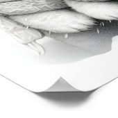 Federskizze für die Weihnachtsbabys der Eisbären Poster (Ecke)