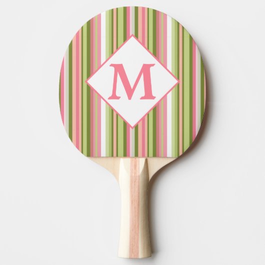 Federstreifen mit Monogramm Tischtennispaddel Tischtennis Schläger (Vorderseite)