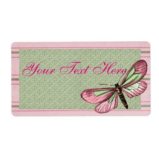 Federstreifen-Schmetterlingslabel (Vorne)