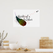 Federvögel. Poster (Küche)