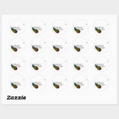 Federvögel. Runder Aufkleber (Blatt)