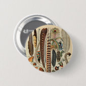 Federvogel-Wildlife-Antike-Federn Button (Vorne & Hinten)