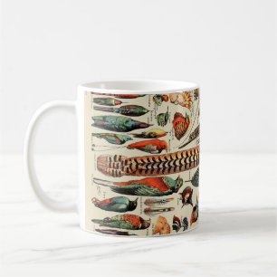 Federvogel-Wildlife-Antike-Federn Kaffeetasse