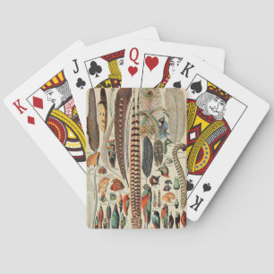 Federvogel-Wildlife-Antike-Federn Spielkarten