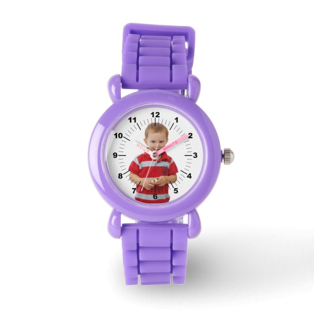 Federwache für Kid - Custom - Red Glitzer Armbanduhr (Vorderseite)