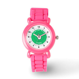 Federwache für Kinder - Custom - Pink Glitzer Armbanduhr