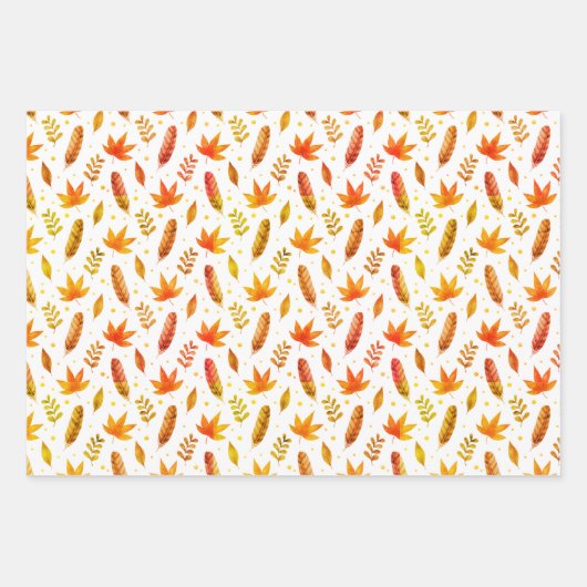 Federwrapping Paper Flat Sheet Set 3 Geschenkpapier Set (Vorderseite 2)