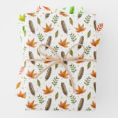 Federwrapping Paper Flat Sheet Set 3 Geschenkpapier Set (Beispiel)