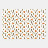 Federwrapping Paper Flat Sheet Set 3 Geschenkpapier Set (Vorderseite)