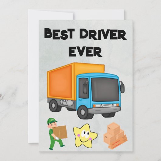 FedEx UPS Amazon Driver Card With Editable Text Dankeskarte (Vorderseite)