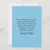 FedEx UPS Amazon Driver Thank You Card Navy-blue Dankeskarte (Rückseite)