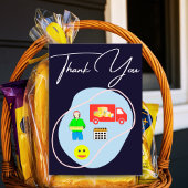 FedEx UPS Amazon Driver Thank You Card Navy-blue Dankeskarte