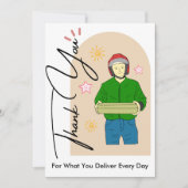 FedEx UPS Amazon Driver Thank You Card Pastel Dankeskarte (Vorderseite)