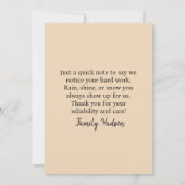 FedEx UPS Amazon Driver Thank You Card Pastel Dankeskarte (Rückseite)