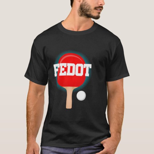 Fedot Name Boys Tischtennis Ping Pong Game Racket T-Shirt (Vorderseite)