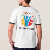 FedSERVES Mens Ringer-T - Shirt mit Logo (Rückseite)