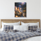 Fee am leuchtenden Bach Leinwanddruck (Insitu (Schlafzimmer))